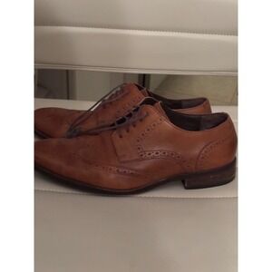 Cole Haan Mens Wingtip Oxfords Brown Leather‎ Lace Up Brogue Dress Shoes 8.5M